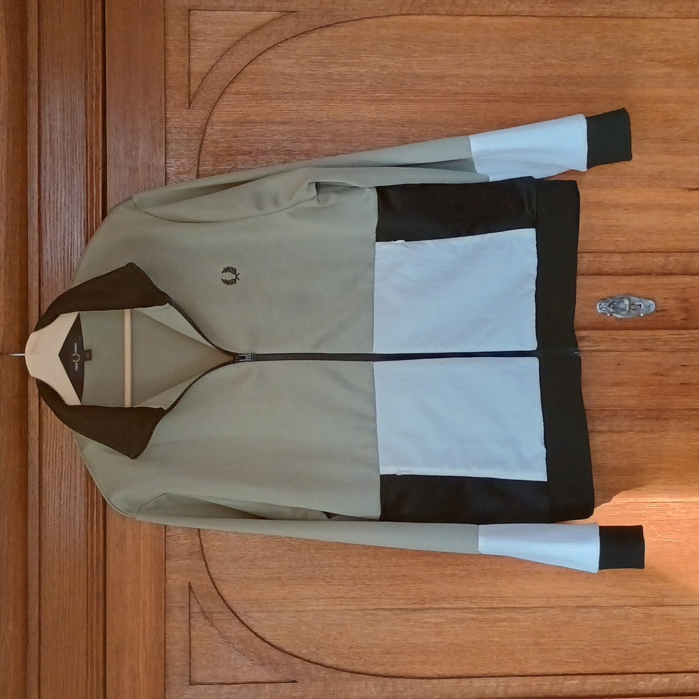 Fred Perry colorblock Men's track jacket, size L